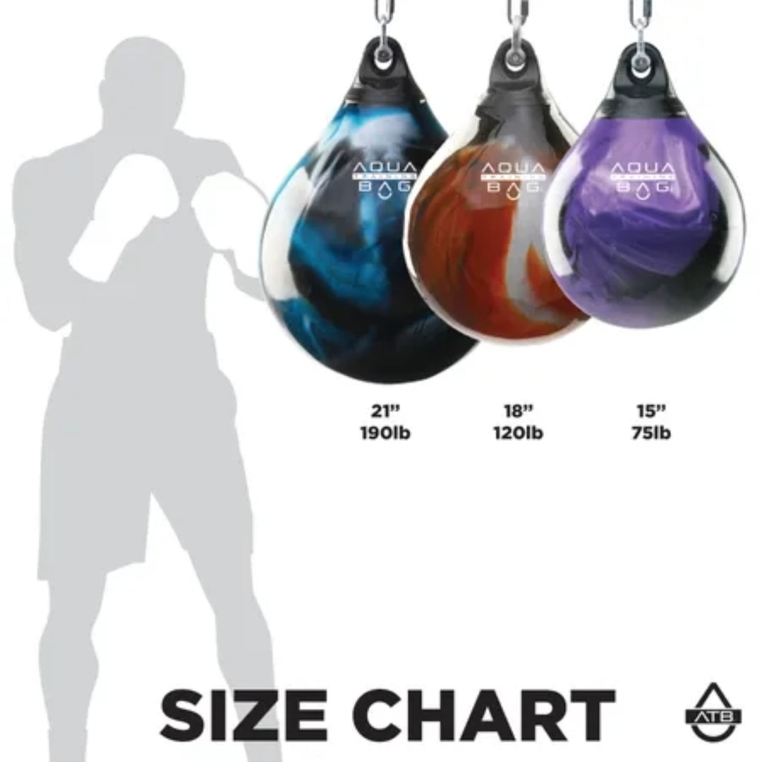 Aqua Punching Bag 18" - Black/Silver